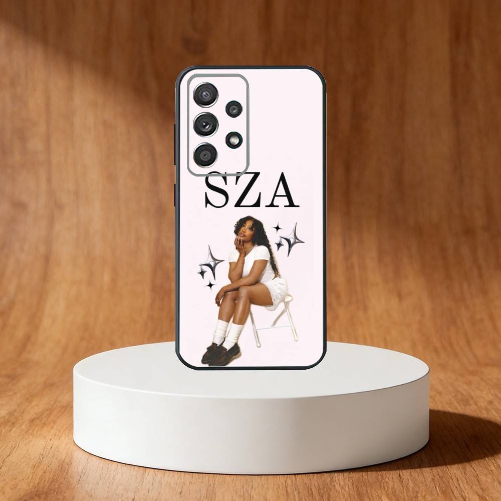 SZA Ins-Style Singer Phone Case For Samsung S25,S24,S21,S22,S23,S30,Ultra,S20,Plus,Fe,Note,10,9,5G Black Cover