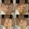 Summer Beach Metal Conch Starfish Necklace Female Sweet Cool Metal Sun Necklace Jewelry