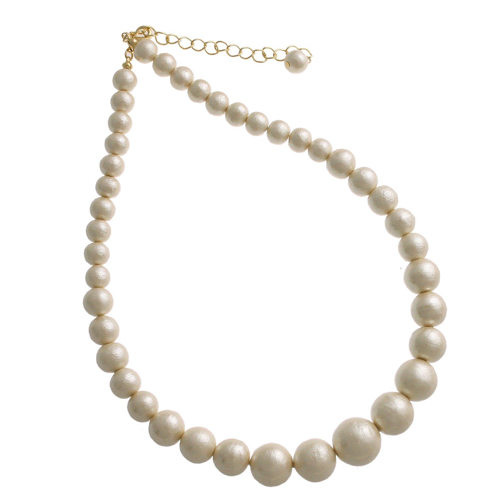 

VINGTAINE Cotton Pearl Necklace Short Kiska For School Entrance Graduation Kindergarten Entrance [Kobe Vingtaine] Ceremony, Ceremony, Ceremony, білий