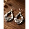 1 Pair Minimalist Vintage Bohemian Fashion Carved Hollow Alloy Earrings