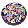 Mixfarbe Acryl Kugel Zungenringe Brustwarzenring Halter 14G Flexibler Zungenpiercingstab Bioflex Brustwarzenstäbchen 16mm