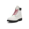 Timberland Premium Series Leather Waterproof Durable Classic Slip-Resistant Short Boots Men boots Gray White A5S4G