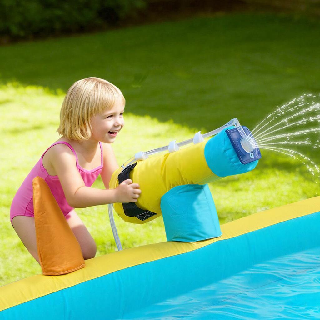 Inflatable Bounce House, 12.5 X 13.1 X 6.5 Ft Inflatable Bounce House Water Slide, Bouncer Castle with Castle Bounces, Basketball Hoop, Splash Pool &
