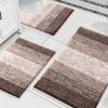 Set di Tappetini da Bagno Ispessiti in Floccato: Assorbente, Antiscivolo, Set da 3 Pezzi per WC