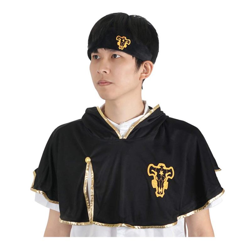 Anime Black Clover Asta Cosplay Kostým Plášť Čelenka Halloween Party Prop