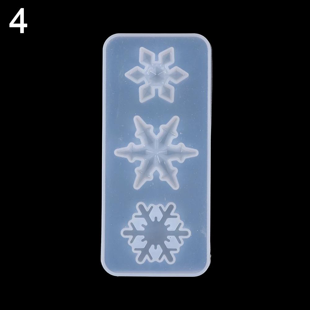 Christmas Snowflakes Coaster Casting Mold Silicone Mould DIY Crystal Epoxy Resin Mold Christmas Tree Pendant Ornament Making