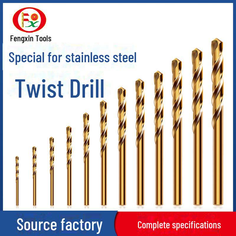 Super Hard 304 Stainless Steel Twist Drill Bit with Straight Shank