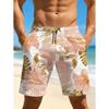 Men's Hawaiian Beach Shorts 3D Floral Graphics Print Casual Sports Short Pants Swim Trunks Fashion Outdoor Men's Y2k Clothes