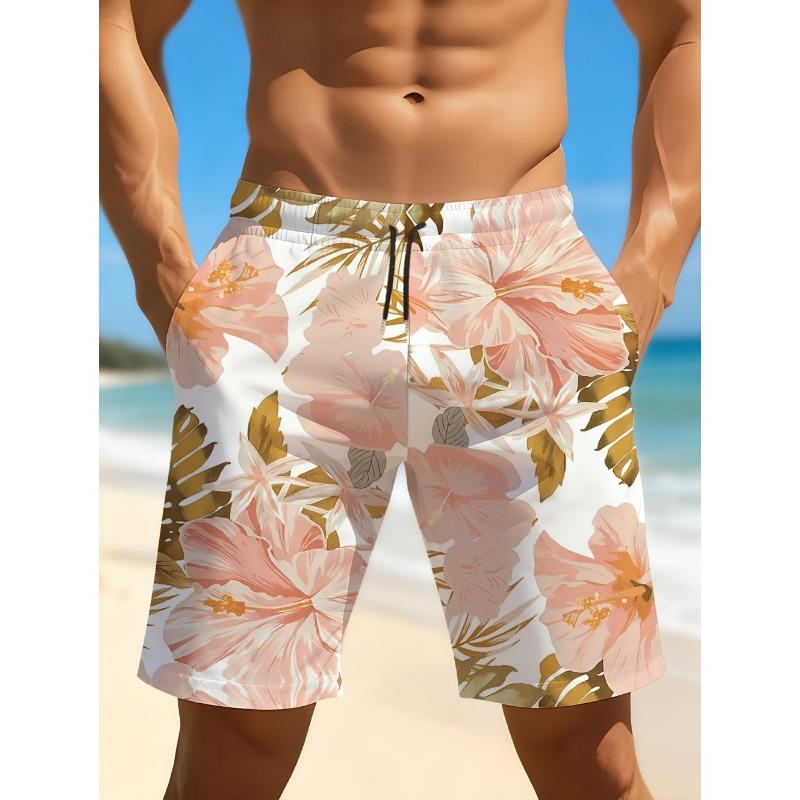 Men's Hawaiian Beach Shorts 3D Floral Graphics Print Casual Sports Short Pants Swim Trunks Fashion Outdoor Men's Y2k Clothes