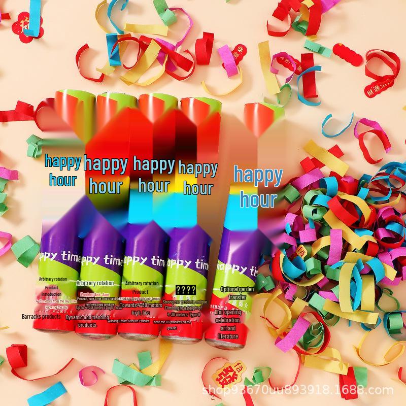 Colorful Paper Spray Fireworks Tube - Birthday & Celebration Hand-Twist Fireworks