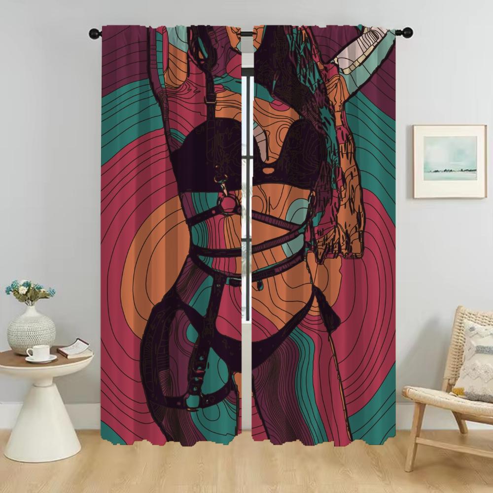 

Раздел Геометрические Шторы для девочек Детская комната Домашний интерьер Шторы для камеры Затемняющие шторы для комнаты 2 Панельные жалюзи Гостиная W50xH70cmx2pcs