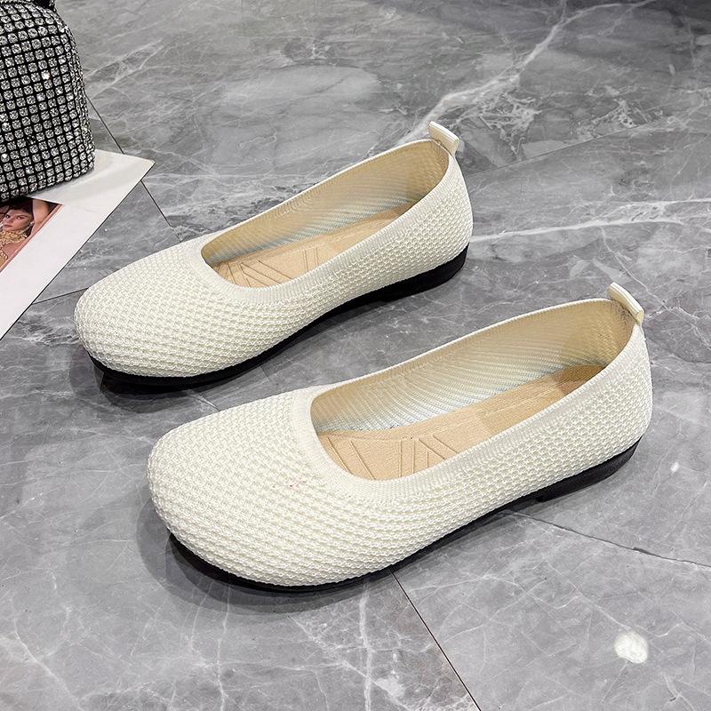 Old ******* Cloth Shoes Work Shoes Women's S**t Soles Comfortable Work Flats Versatile Women's Shoes ****** Hollow Mesh Sandals