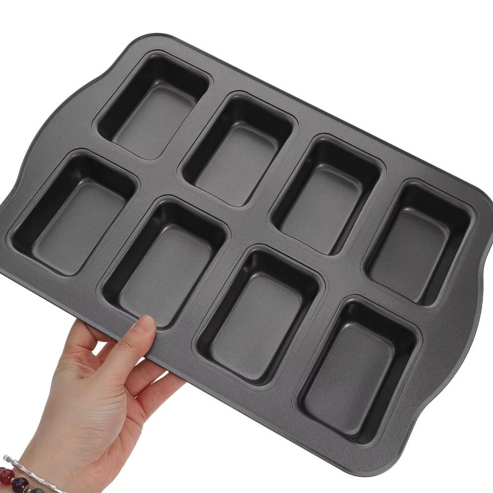 8-Cavity Mini Loaf Brownie Pans Non-Stick Muffin Dessert Tray  Baking Supplies