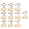 10PCS Table Number Holder Turtle Shape Vertical Type Place Card Holder Simple Cute with Log Base Nam