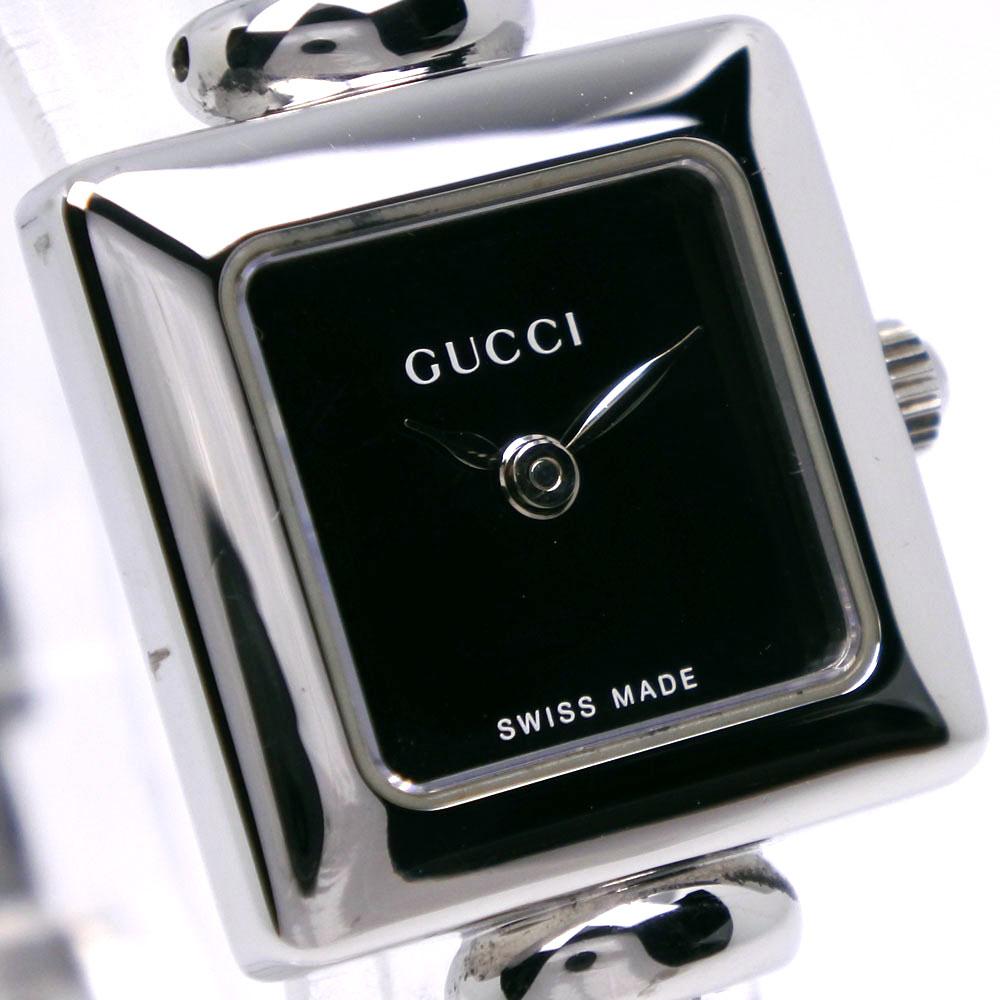 Gucci Watches 1900L blackDial Stainless Steel Quartz Analog Display Women Used