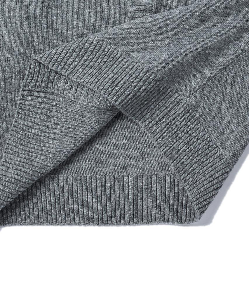 Beyond Closet Ilp Signature Wappen Soft Touch Round Cardigan Gray