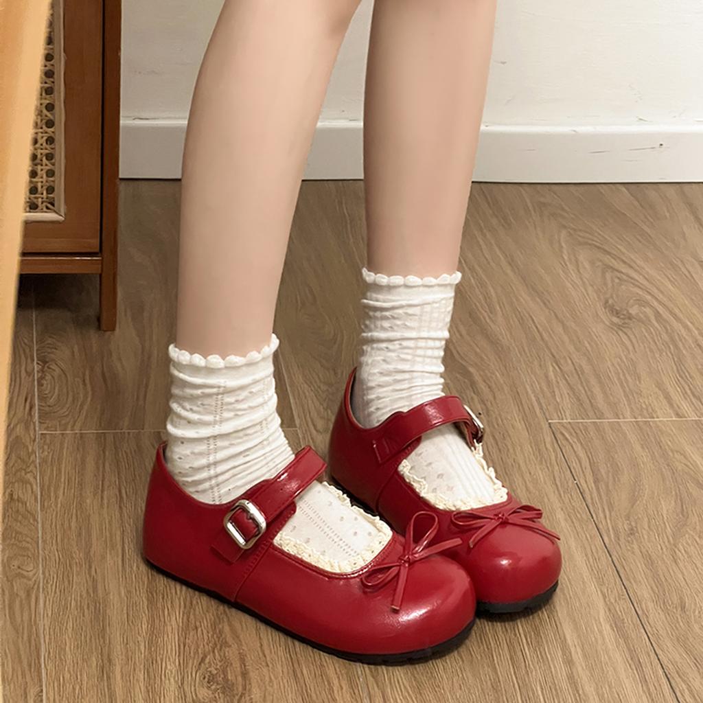 Fashion Women's Shoes Platform Female Footwear Ballet Flats Increas Height Shallow Mouth Bow-Knot Clogs Dress Ballerinas New Butterfly