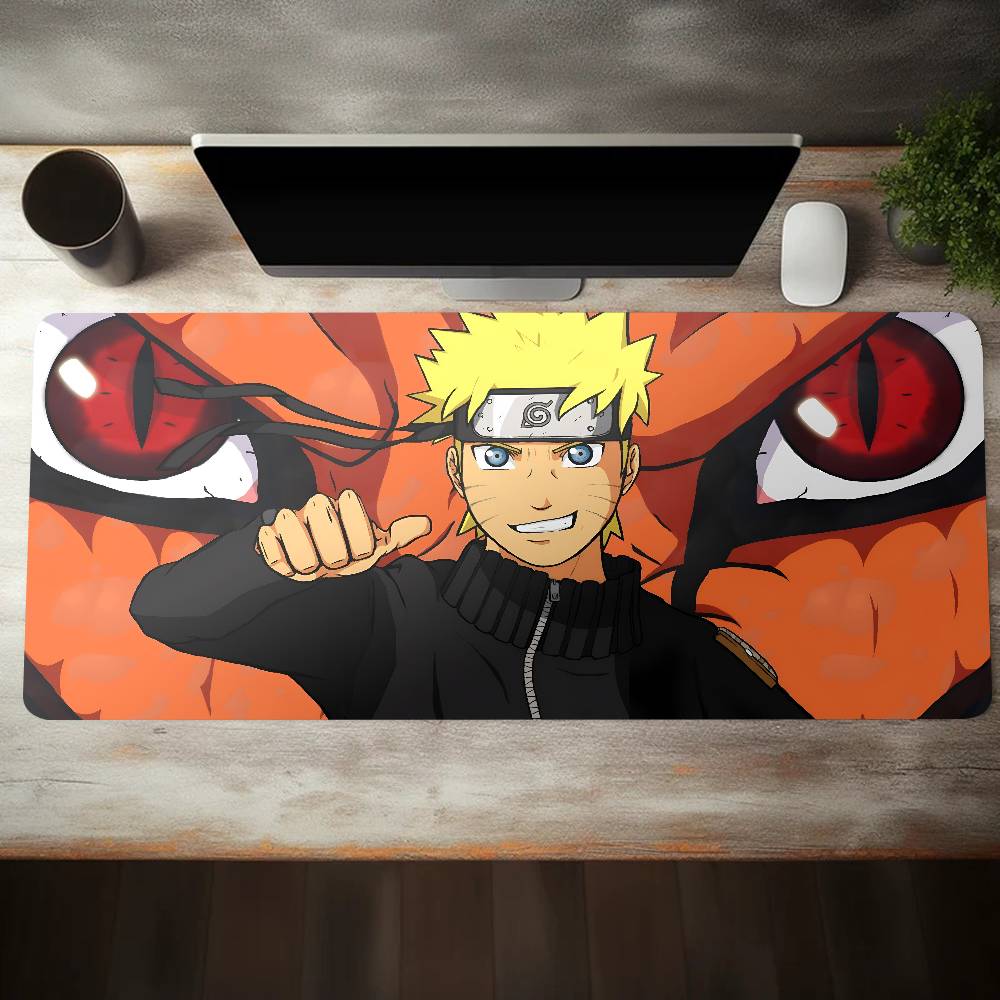Anime Characters U-Uzumaki N-Naruto Mouse Pad Large Gaming Keyboard Mat LockEdge Rubber Computer Office Accessories