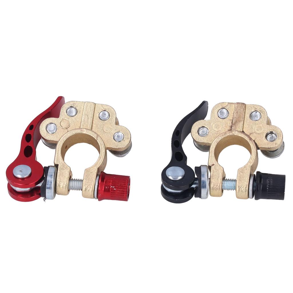 2Pcs Car Battery Terminal Connector Kit Clamp Replacement Adjust Disconnect Quick Release Tool