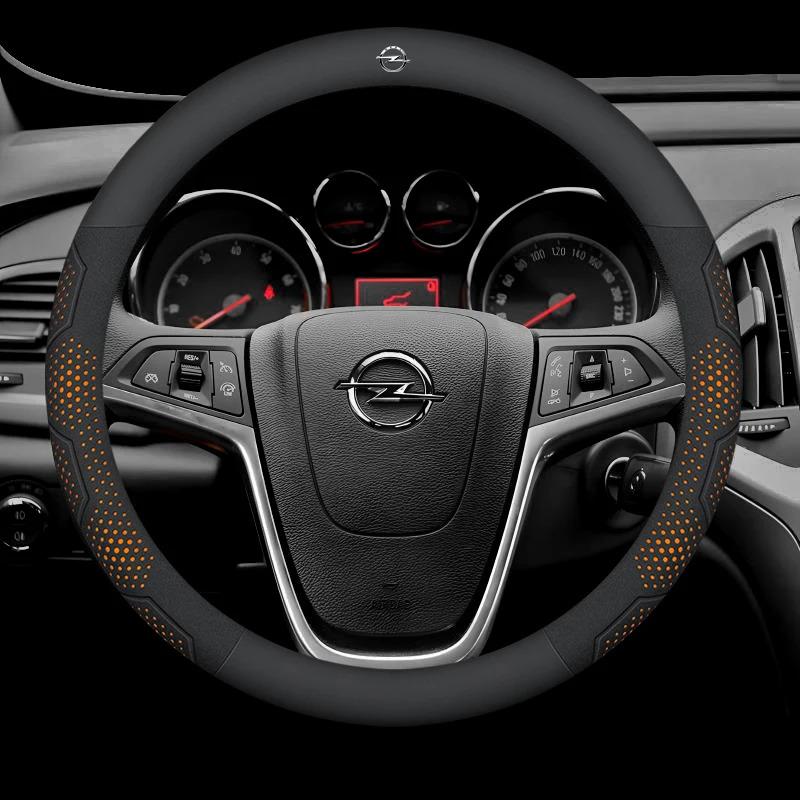 Car Steering Wheel Cover For Opel OPCline Astra Corsa Grandland Insignia Mokka Vectra GTC Tigra Vivaro Zafira Auto Accessories