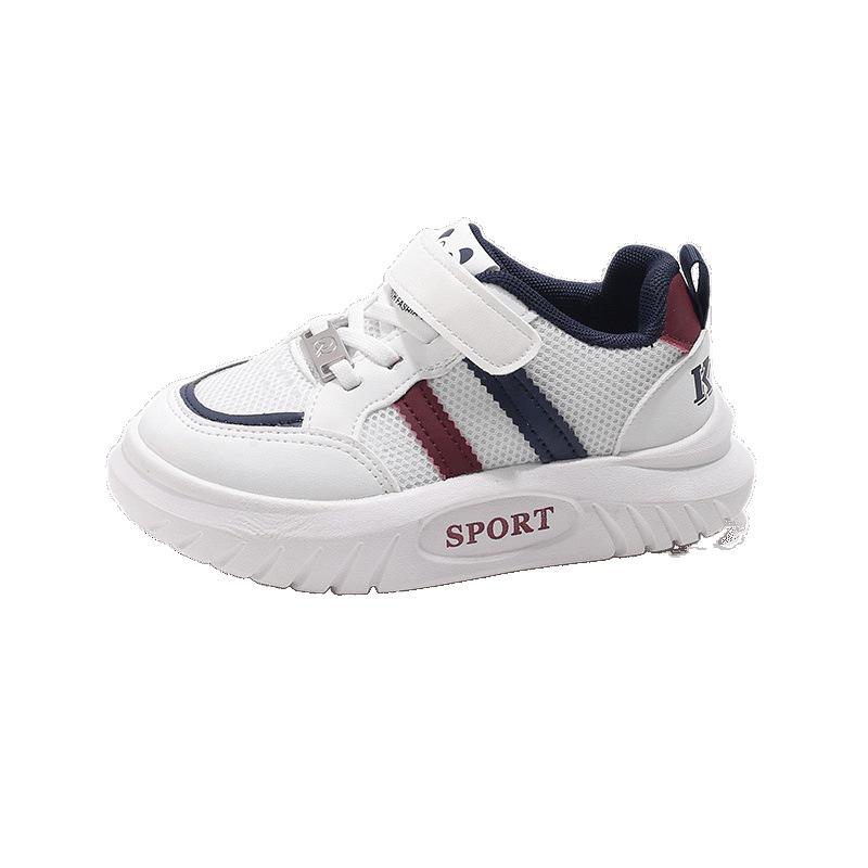 Children's shoes 2025 spring new boys platform sports shoes girls casual Velcro white shoes medium and large children's board shoes