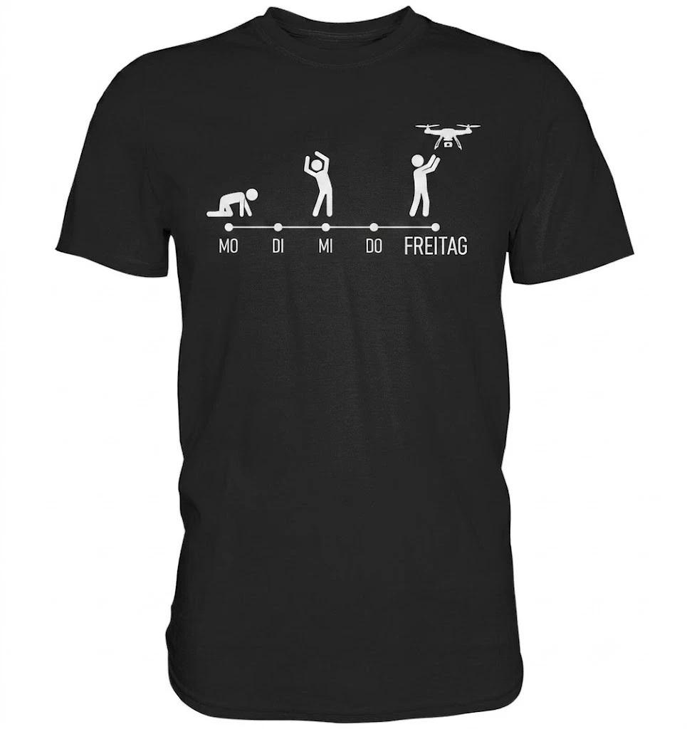 Drone Quadcopter Drone Weekend Model Flight Black T Shirt M