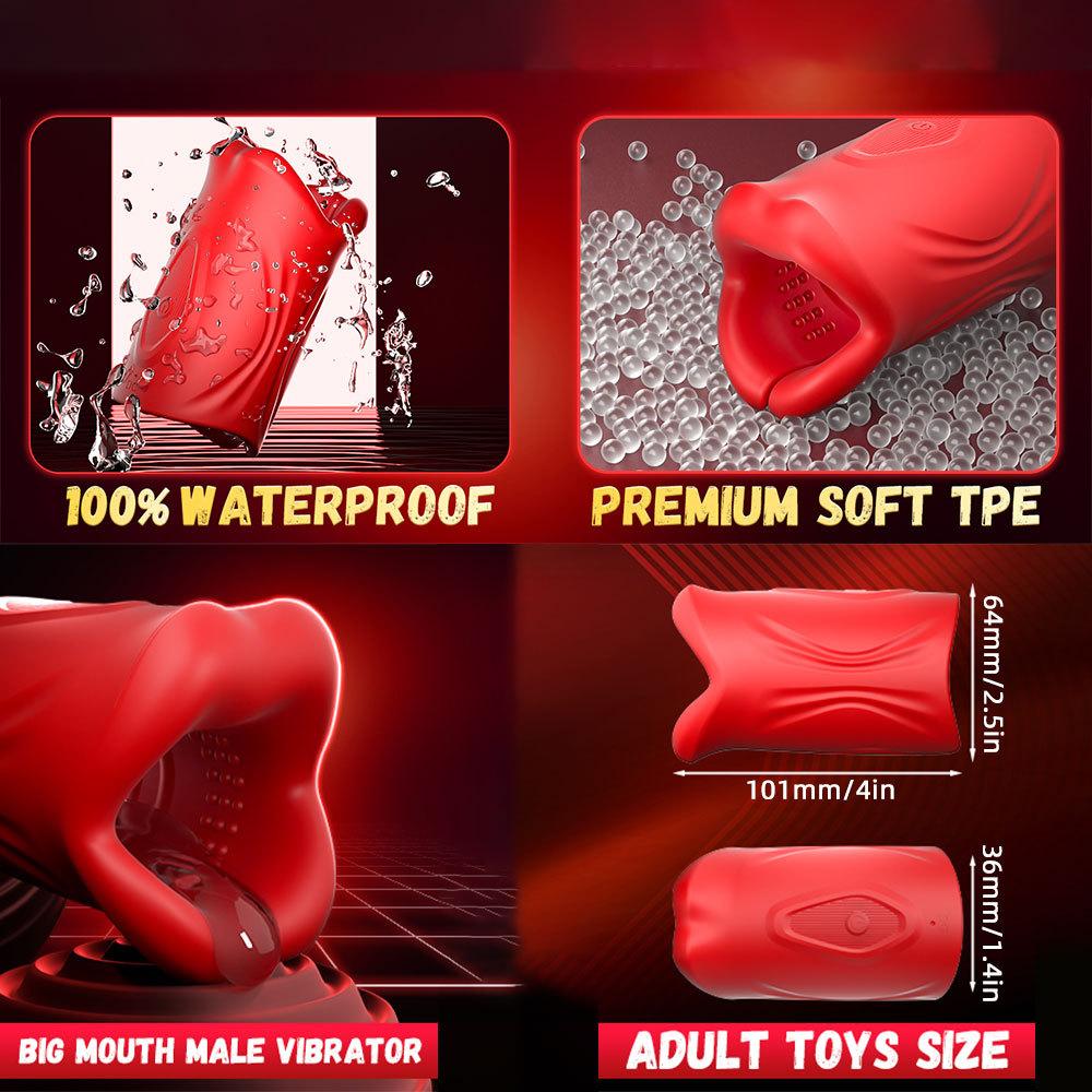 Männlicher Masturbator Penis Trainingsvibrator Männer Eichel Massage Stimulator mit 9 Vibrationsverzögerungstraining Übungsgerät Sexspielzeug für Erwachsene 18