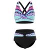 Women Sexy Bikini Set Two Pieces Swimsuit Fashion Push Up Floral Printed Split Swimsuit Bikini Suit Female Beach Halter Swimwear