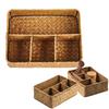 Handwoven Seagrass Storage Basket Desktop Organizer for Cosmetics and Sundries Practical Home Gift for Family and Friends