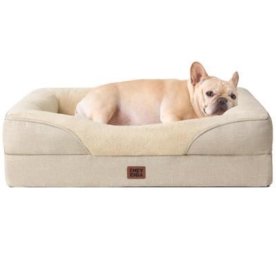 EHEYCIGA Dog Bed, Winter Pet Bed, Washable, Waterproof, Cat Bed, High-Rebound Cushion, Medium Size, Small To Medium Dogs, Removable Cover, Non-Slip (B