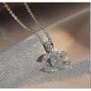 Cc Pendant with Necklace High Quality Temperament Pendant with Necklace Simple and Versatile Silver