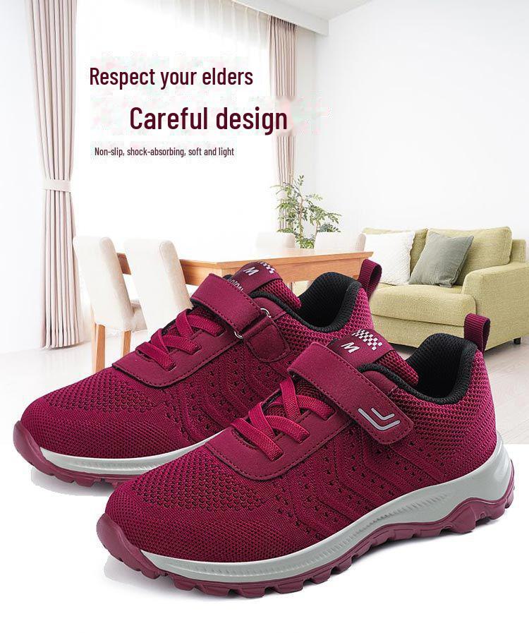 Comfortable Non-Slip Elderly Walking Shoes - Lightweight Spring & Autumn Sneakers