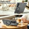 Faux Leather Flip Full Cover Phone Case For Galaxy Z Fold 8 Ultra 7 6 With Rotatable Ring Kickstand Holder, Wireless Charging