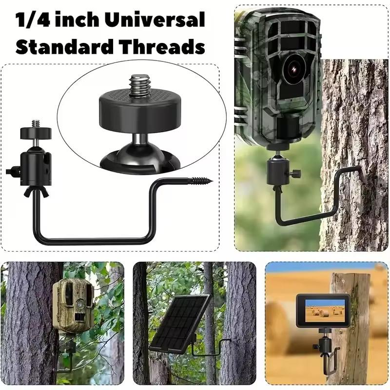 Supporto ad Albero per Fototrappola Staffa per Fotocamera di Sorveglianza Supporto Portatile per Fotocamera da Caccia per Fototrappole Fauna Selvatica Accessorio da Caccia per Esterno