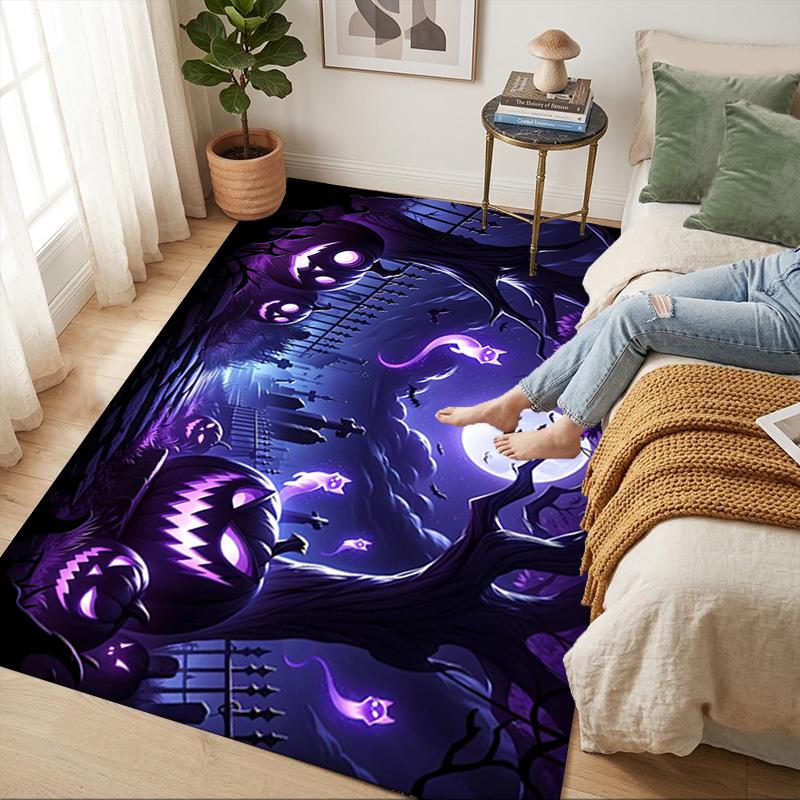 Halloween Night Living Room Nonslip Area Rug Soft Carpet For Bedroom Game Playroom Sofa Office Home Decor Doormat Christmas Gift C9291366
