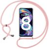 Protective Case - E.F.CONNECTION - Realme 8 - Flexible - Reinforced - With Pink Chain