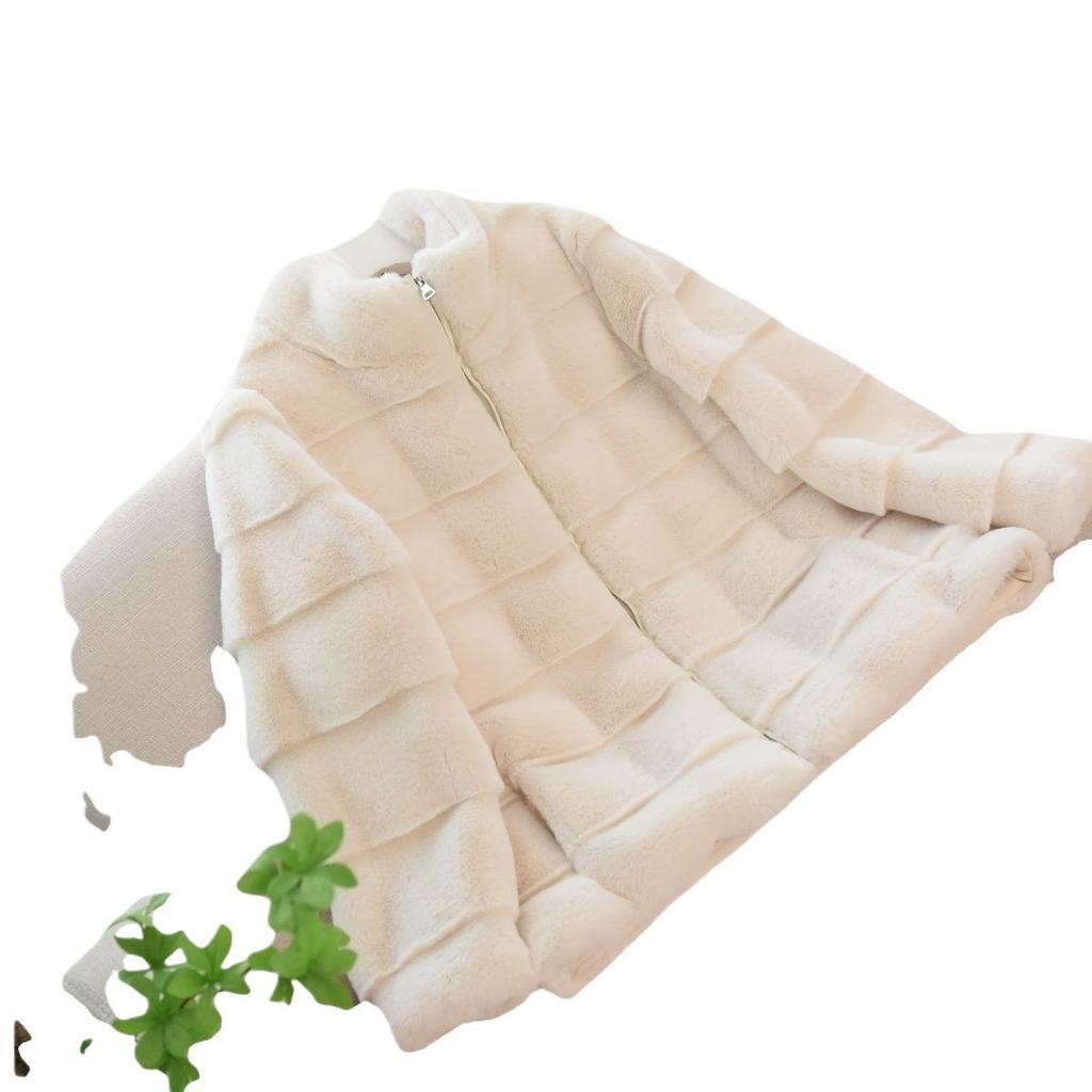 Fur autumn and winter coat women's new women's top imitation mink women's trendy high-value women's clothing