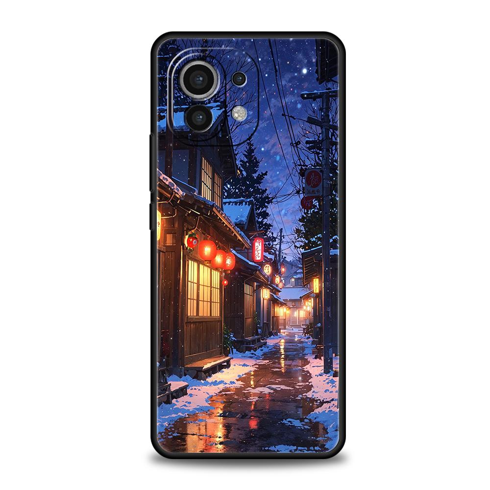 Japanese Anime Landscape Art Phone Case For Xiaomi 15 14 13 12 Lite 14T 13T 12T Pro Poco X7 X6 X5 X4 X3 NFC F7 F6 Pro Cover