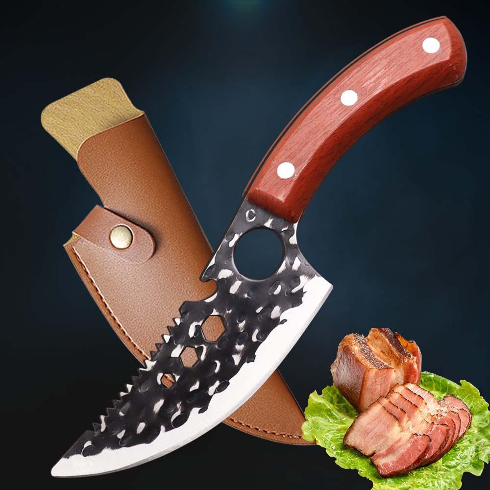 Stainless Steel Boning Knife With Knife Sheath Professional Kitchen Chef Knife Handmade Forged Knife Barbecue Knife