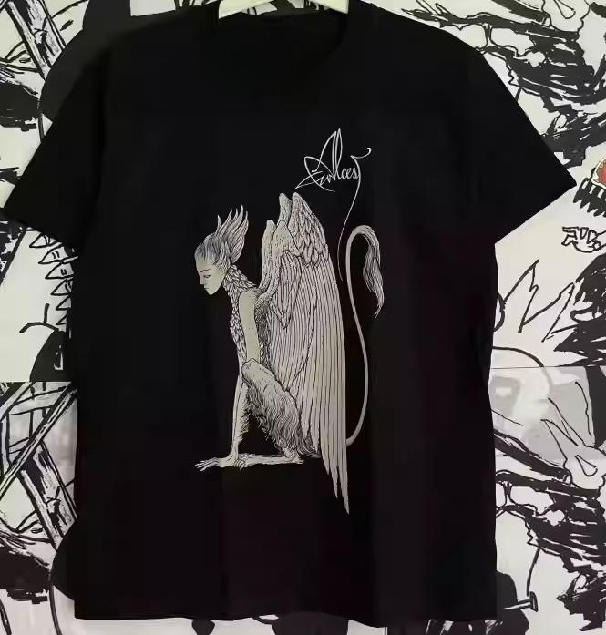 

French ALCEST Band After Black Metal Band Short Sleeve T-Shirt Niche Dark Metal Rock American Loose Men s and Women s Trend 4XL
