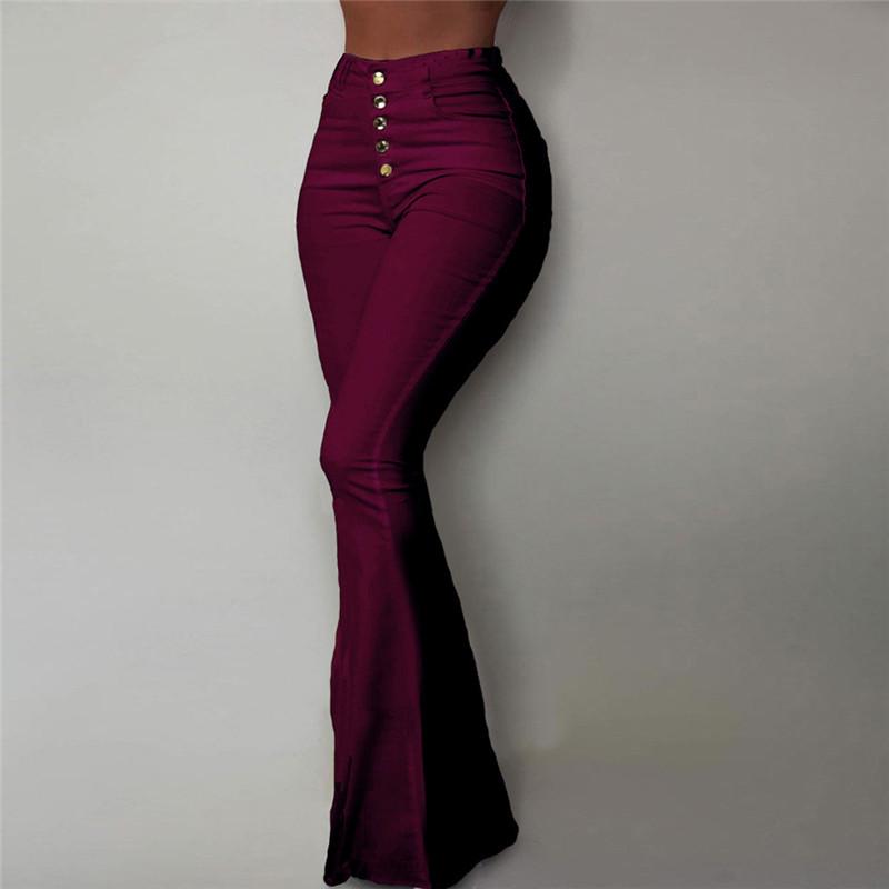 Buy Fashion Design Flare Pants Cropped 