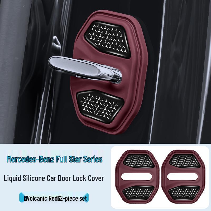 Universal Car Door Lock Shock Absorption Protective Cover for Mercedes-Benz, BMW, Haval, Hongqi, Maserati, Maybach, Jeep