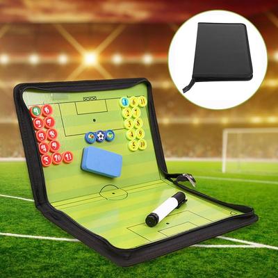 Treinador de Futebol Pasta Tática de Futebol Ferramenta de Assistência Quadro Tático Magnético Dobrável Prancheta Tática de Treinamento de Futebol