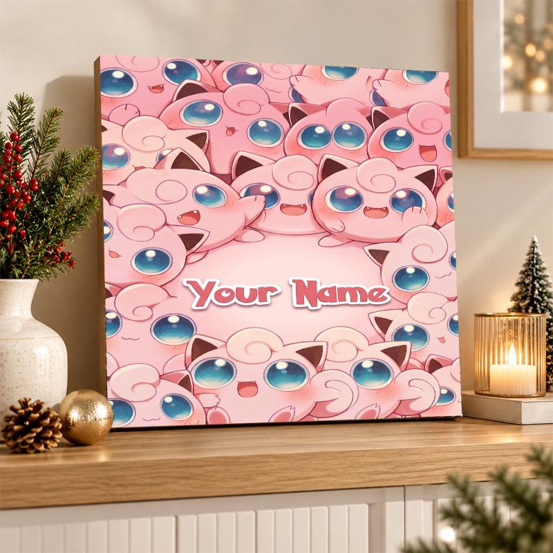 Jigglypuff Custom Name Diamond Painting Personalized 5D Full Drill DIY Diamond Art Home Decor