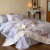 100 Long-Staple Cotton 4Pcs Set, High-End Jacquard Embroidery Bedding 4Pcs Set