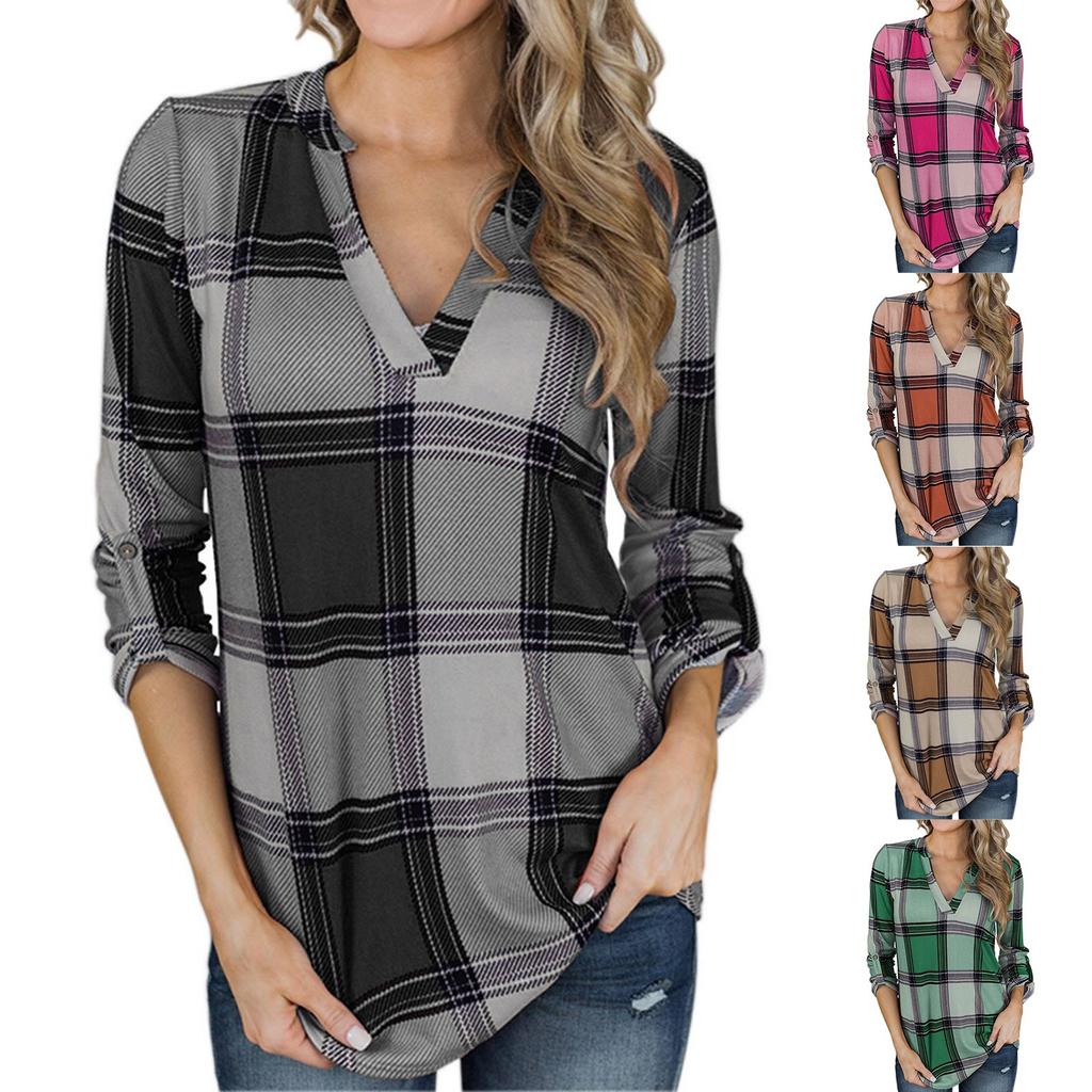 Womens Casual V Neck Long Sleeve Button Corduroy95%polye Casual Blouse Coat Tops