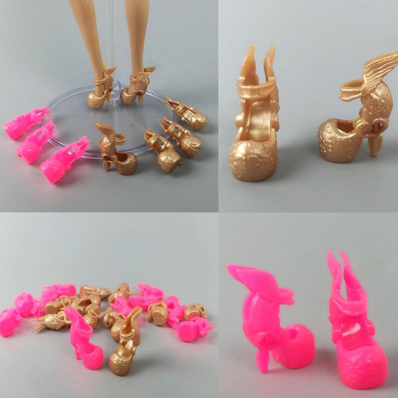 5pair Angel Wing High-Heel Doll Shoes for Barbie Shoes for 11.5" Dolls Accessories Shoes for Barbie Best Birthday Gift for Girl