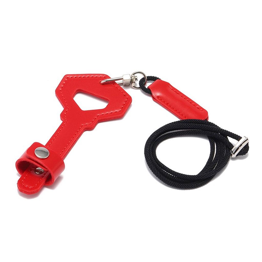 Multifunctional Key Pendant Necklace Fashionable Leather Cord Necklace Leather Texture Suitable for Glasses and Key