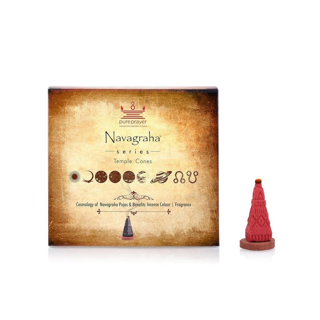 Cycle Pure Navagraha Series Temple Cones  Charcoal-Free Aromatic Dhoop Cones for Puja and Daily Rituals (9 Cones X 9 Pack) Total 81cones