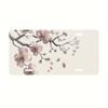 D Flat D Flat Printing Pc Sakura Aluminum License Plate  Elegant Floral Vanity Plate for Car Decoration Only